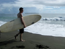 Surfing on Green Beach, Island of Samar